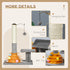 56cm Cat Tree Tower Activity Centre, Climbing Stand Kitten House Furniture w/ Scratching Posts, Toy Ball - Grey 5