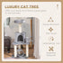 Cat Tree Tower for Indoor Cats Climbing Activity Center Kitten Furniture with Jute Scratching Post Bed Tunnel Perch Hanging Balls Grey