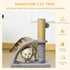 Cat Tree for Indoor Cats Climbing Activity Center Kitten Tower Furniture with Jute Post Scratching Massage Board Hanging Ball with Bell 34 x 24 x 43cm Grey
