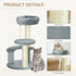 65cm Cat Tree, Cat Tower for Kittens, Small Cat Condo with Sisal Scratching Posts, Hanging Rope, Perches - Grey