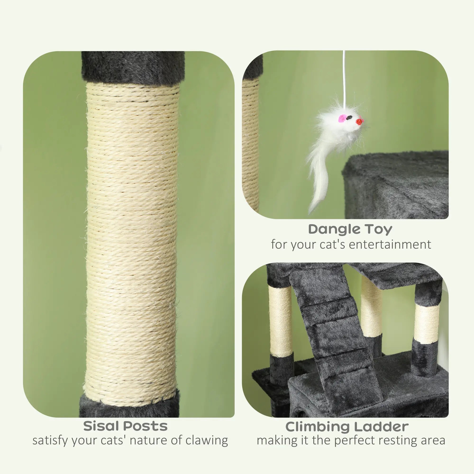 Cat Tree Scratching House, Activity Play Centre