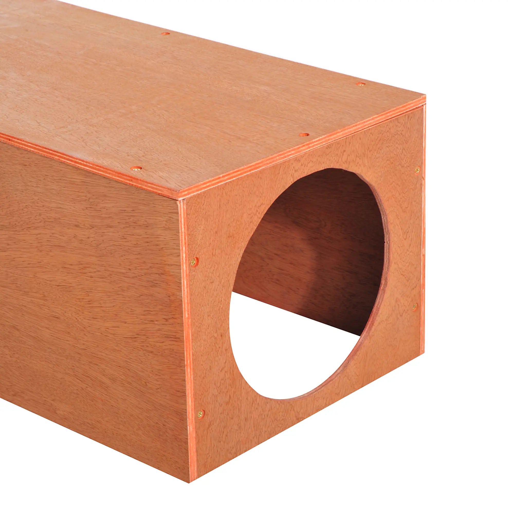 Outdoor Rabbit Hideaway Shelter Indoor Cat Tunnel Garden Kitty Box House Pet Home Run Play Cage Waterproof 60Lx30Wx25H(cm)