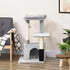 Cat Tree for Indoor Cats Climbing Tower Kitten Scratch Post Activity Center Kitten with Massage Toy Hanging Ball Bed Condo Perch 48 x 48 x 85cm Grey