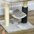 48cm Cat Tree with Scratching Posts, Bed, Perch, Self Groomer, Toy - Grey