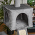 Cat Tree Tower for Indoor Cats, 111cm Kitten Activity Centre with Scratching Post Pad Hammock Condo Bed Ball Toy, Grey