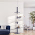 Floor to Ceiling Cat Tree for Indoor Cats 5-Tier Kitty Tower Climbing Activity Center Scratching Post Adjustable Height 230-260 cm Grey