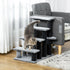 4-step Pet Stairs with Scratching Posts, Platforms, Toy Ball, Grey
