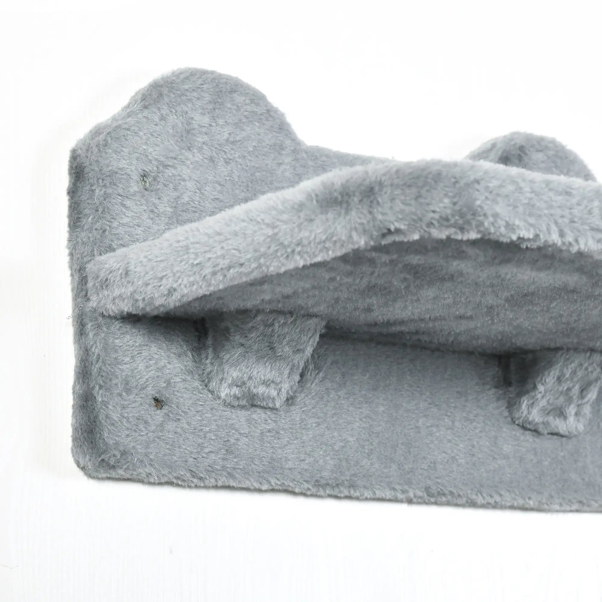 4PCs Wall-Mounted Cat Shelves w/ Scratching Post, Hammock, Nest - Grey