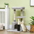 Cat Tree for Indoor Cats Climbing Tower Kitten Scratch Post Activity Center Kitten with Massage Toy Hanging Ball Bed Condo Perch 48 x 48 x 85cm Grey