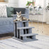Dog Steps for Bed 4 Step Pet Stairs for Sofa Dog Cat Climb Ladder 63x43x60 cm Grey