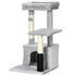Cat Tree for Indoor Cats Climbing Tower Kitten Scratch Post Activity Center Kitten with Massage Toy Hanging Ball Bed Condo Perch 48 x 48 x 85cm Grey