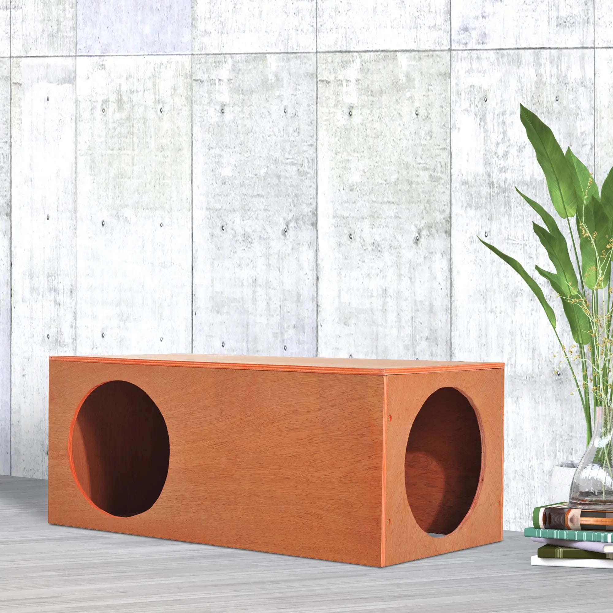 Outdoor Rabbit Hideaway Shelter Indoor Cat Tunnel Garden Kitty Box House Pet Home Run Play Cage Waterproof 60Lx30Wx25H(cm)