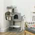 Sisal 100cm Cat Tree Tower with Sisal Scratching Post Grey