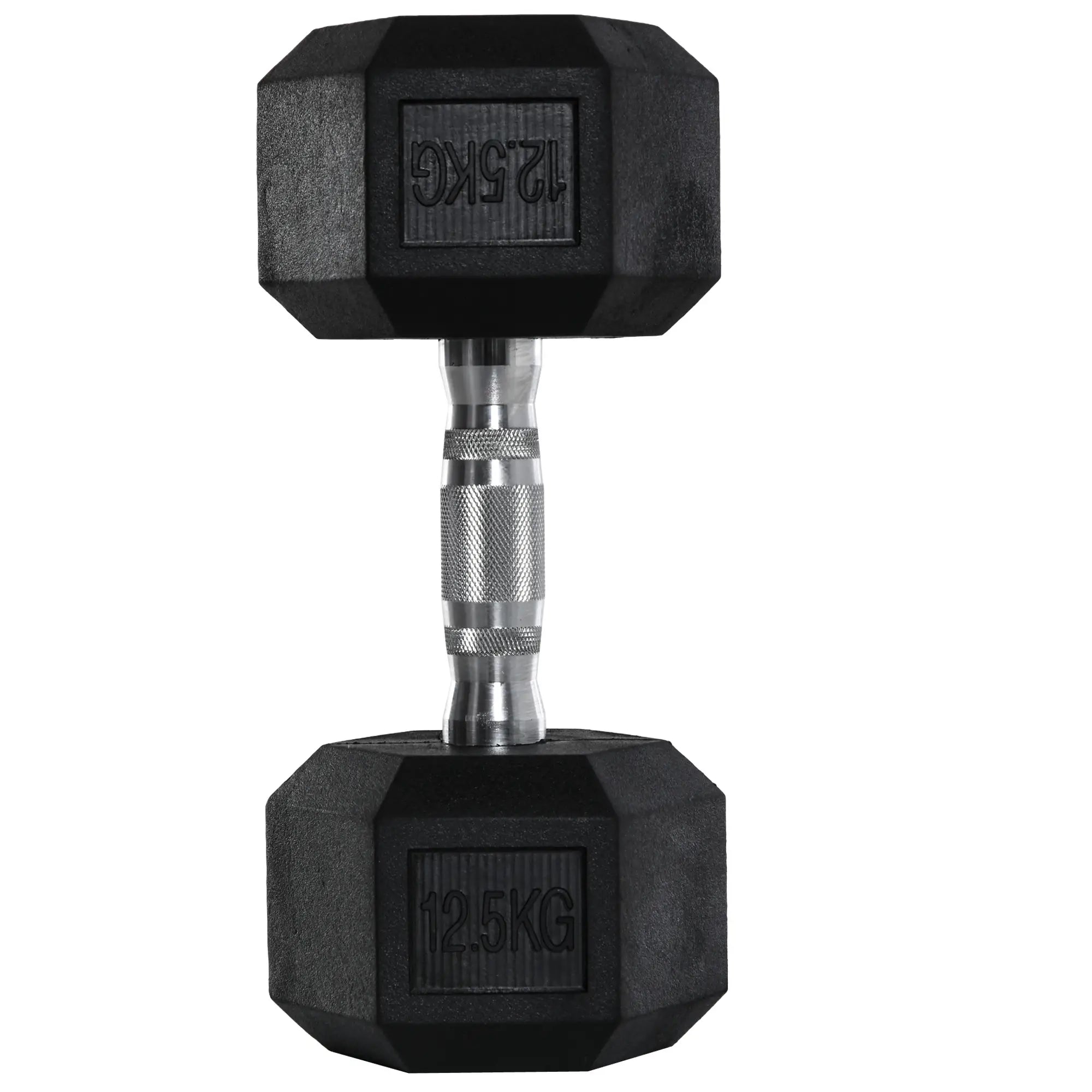 12.5KG Single Rubber Hex Dumbbell Portable Hand Weights Dumbbell Home Gym