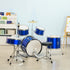 11-Piece Kids Drum Kits w/ Stool, Drumsticks, Pedal, Cymbals, for 3-6 Years, Blue