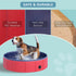 Foldable Dog Paddling Pool Pet Cat Swimming Pool Indoor/Outdoor Collapsible Summer Bathing Tub Shower Tub Puppy Washer (Φ80 × 20H cm, Red)