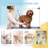 42" Dog Grooming Table, Adjustable Pet Cat Drying Beauty Table with 2 Loops Storage Basket, Rubber Top, Blue