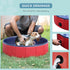 Foldable Dog Paddling Pool Pet Cat Swimming Pool Indoor/Outdoor Collapsible Summer Bathing Tub Shower Tub Puppy Washer (Φ80 × 20H cm, Red)