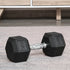 12.5KG Single Rubber Hex Dumbbell Portable Hand Weights Dumbbell Home Gym