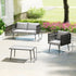 4-Piece Garden Furniture Set with Cushions - Light Grey