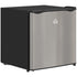 46 Litre Table Top Mini Fridge, Small Fridge with Ice Box, Reversible Door, Adjustable Temperature and Legs for Bedrooms, Home Office, Silver Tone