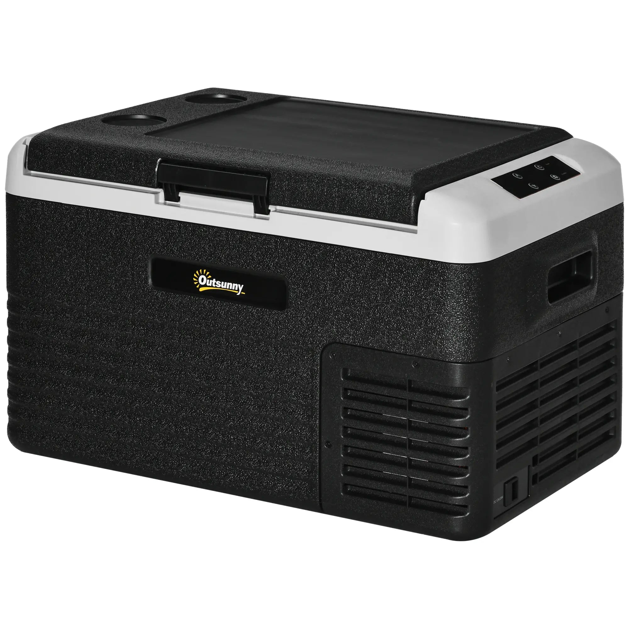 30L Portable Car Refrigerator - Grey and Black