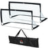 Set of 2 Football Goal Net 6 x 3 ft Foldable Outdoor Sport Training Teens Adults Football with Carrying Bag Black