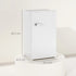 Under Counter Fridge, 85L Small Retro Refrigerator with Chiller Box, Adjustable Thermostat, Glass Shelves, White