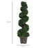 Set of 2 Artificial Boxwood Spiral Topiary Trees Potted Decorative Plant Outdoor and Indoor Décor 120cm Bargain Clearance Centre