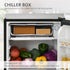 91 Litre Freestanding Under Counter Fridge Freezer, Small Fridge with Chiller Box, Adjustable Thermostat, 47.5cm Wide, Black