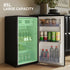 Under Counter Fridge, 85L Small Retro Refrigerator with Chiller Box, Adjustable Thermostat, Glass Shelves, Black