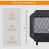 Metal Square Fire Pit Outdoor Mesh Firepit Brazier w/ Lid, Log Grate, Poker for Backyard, Camping, Bonfire, Wood Burning Stove, 44 x 44 x 40cm, Black