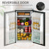 91 Litre Freestanding Under Counter Fridge Freezer, Small Fridge with Chiller Box, Adjustable Thermostat, 47.5cm Wide, Black