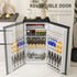 91 Litre Freestanding Under Counter Fridge Freezer, Small Fridge with Chiller Box, Adjustable Thermostat, 47.5cm Wide, Silver Tone