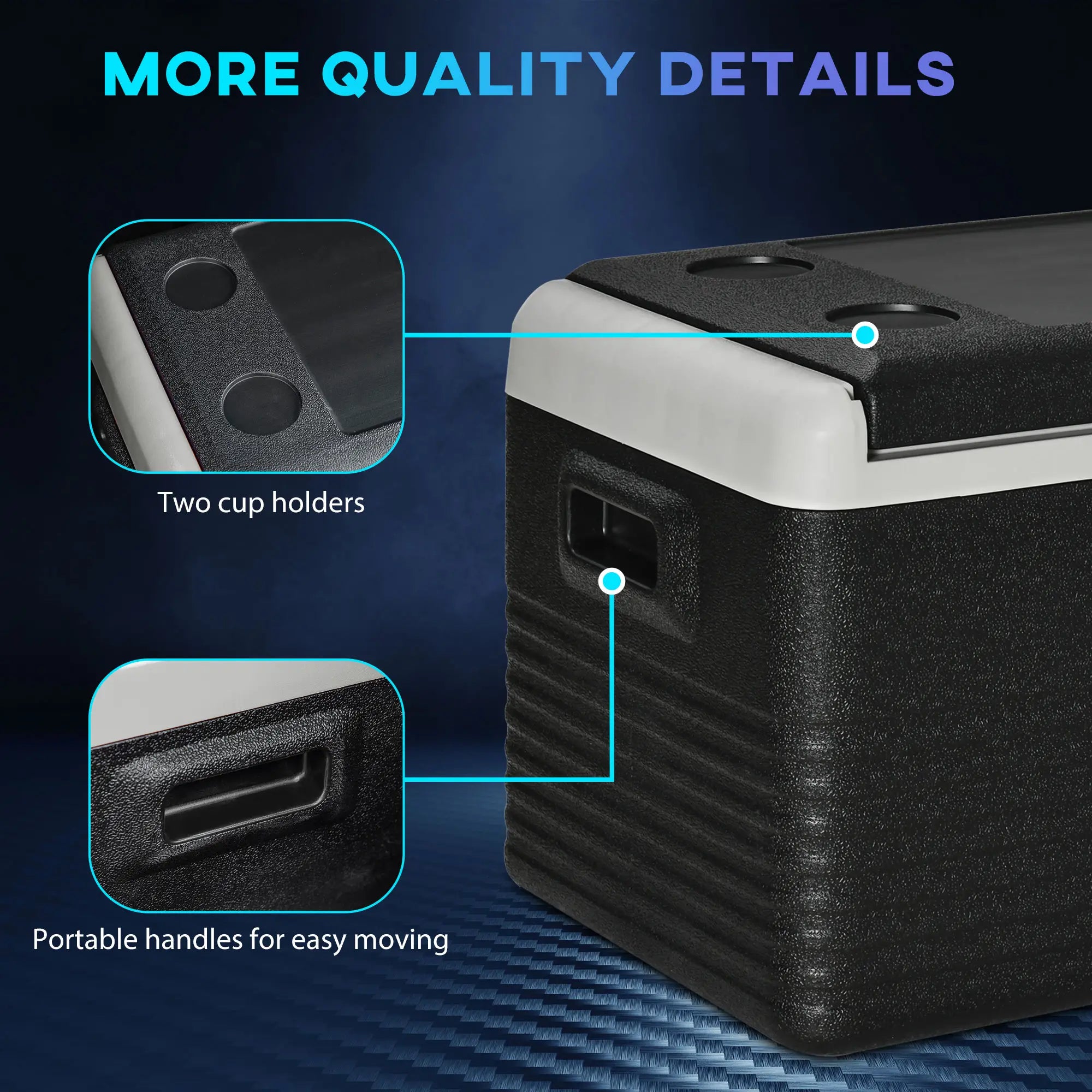 30L Portable Car Refrigerator - Grey and Black