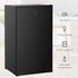 91 Litre Freestanding Under Counter Fridge Freezer, Small Fridge with Chiller Box, Adjustable Thermostat, 47.5cm Wide, Black