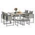 Nine-Piece Steel Frame Garden Dining Set - Grey