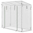 Small Walk-in Garden Greenhouse with Steel Frame, Large Roll-up Door and Windows, 200Lx76Wx168Hcm, White