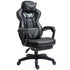 Computer Gaming Chair, Racing Desk Chair with Lumbar Support and Footrest, PU Leather Gamer Chair with Headrest and Swivel Wheels for Home, Grey Bargain Clearance Centre