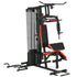Multi Gym Workout Station, Weight Machine with 65kg Weight Stack, Sit Up Bench, Push Up Stand, Dip Station