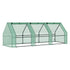 Mini Small Greenhouse with Steel Frame & PE Cover & Zipped Window Poly tunnel Steeple for Plants Vegetables, 270 x 90 x 90 cm, Green