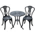 3 Piece Patio Cast Aluminium Bistro Set Garden Outdoor Furniture Table and Chairs Shabby Chic Style