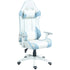 Faux Leather Colour Block Gaming Chair, with 135° Reclining Back - Blue/White Bargain Clearance Centre