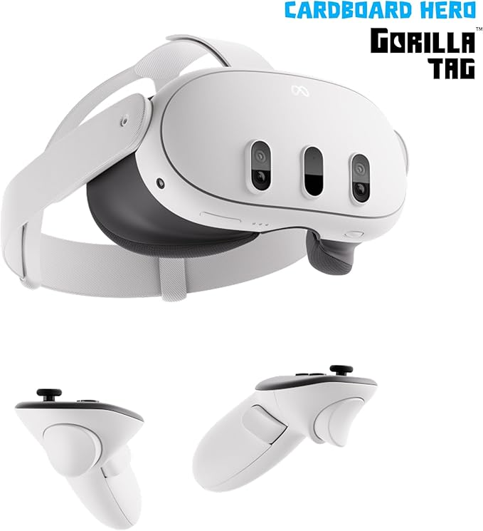 **£5 RAFFLE** Meta Quest 3 512 GB the most powerful Quest – Ultimate mixed reality experiences – Gorilla Tag Cardboard Hero Bundle