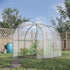 Walk-in Polytunnel Greenhouse with Roll-up Door Transparent Tunnel Greenhouse with Steel Frame and PVC Cover, 2.5 x 2m