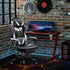 Computer Gaming Chair, Racing Desk Chair with Lumbar Support and Footrest, PU Leather Gamer Chair with Headrest and Swivel Wheels for Home, White Bargain Clearance Centre