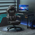 Computer Gaming Chair, Racing Desk Chair with Lumbar Support and Footrest, PU Leather Gamer Chair with Headrest and Swivel Wheels for Home, Grey Bargain Clearance Centre