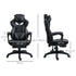 Computer Gaming Chair, Racing Desk Chair with Lumbar Support and Footrest, PU Leather Gamer Chair with Headrest and Swivel Wheels for Home, Grey Bargain Clearance Centre