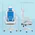 Racing Gaming Chair, Reclining PU Leather Computer Chair with Removable Rabbit Ears, Footrest and Lumber Support, Blue Bargain Clearance Centre