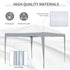 3 x 3M Garden Pop Up Gazebo Height Adjustable Marquee Party Tent Wedding Canopy with Carrying Bag, White